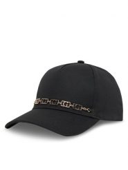 Guess Czapka z daszkiem AW5281 COT01 Czarny. Czarne czapki Guess, z aplikacjami, z bawełny. Za 159.99 zł.