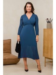 Curvy Lady Sukienka w kolorze niebieskim rozmiar: 48/50. Niebieskie sukienki Curvy Lady, bez wzorów, klasyczne, bez kołnierzyka, bez ramiączek, maxi. Za 131.74 zł.
