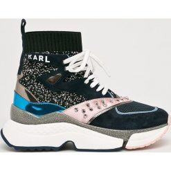 Karl Lagerfeld - Buty. Niebieskie obuwie sportowe KARL LAGERFELD, z materiału, bez zapięcia. W wyprzedaży za 799.90 zł.
