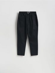 Jeansy mom fit - czarny. Czarne jeansy Reserved, bez wzorów. Za 109.99 zł.