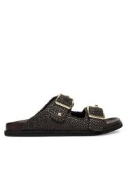 BOSS Klapki Freyah 50563359 Brązowy. Brązowe klapki Boss, bez wzorów, z materiału, bez obcasa. Za 1,089.00 zł.