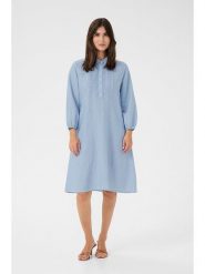 CULTURE Sukienka w kolorze błękitnym rozmiar: XS. Niebieskie sukienki Culture, na co dzień, xs, bez wzorów, bez kołnierzyka, bez ramiączek, midi, proste. Za 173.99 zł.