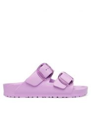 Birkenstock Klapki Arizona Big Buckle 1031259 Fioletowy. Fioletowe klapki Birkenstock, bez wzorów, z syntetyku, bez obcasa. Za 279.99 zł.