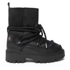 Śniegowce Tommy Hilfiger. Czarne trapery i śniegowce TOMMY HILFIGER. Za 949.99 zł.
