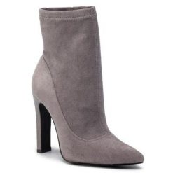 DeeZee LS5109-12 Szary. Szare botki DeeZee, bez wzorów, z materiału, bez obcasa, bez zapięcia. Za 119.99 zł.