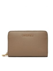 MICHAEL Michael Kors Mały Portfel Damski Jet Set Small Leather 32F4GJ6D0L Beżowy. Brązowe portfele MICHAEL Michael Kors, bez wzorów, ze skóry. Za 429.99 zł.