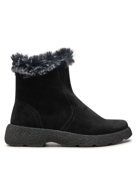 Caprice Botki 9-25450-43 Czarny. Czarne botki Caprice, bez wzorów, ze skóry, bez obcasa, na płaskiej podeszwie, bez zapięcia. Za 239.99 zł.
