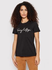 Tommy Hilfiger T-Shirt Heritage Crew Neck Graphic Tee WW0WW24967 Czarny Regular Fit. Czarne t-shirty TOMMY HILFIGER, s, bez wzorów, z bawełny, bez kołnierzyka, bez ramiączek. Za 109.99 zł.