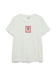 Vero Moda Koszulka w kolorze białym rozmiar: XS. Białe bluzki Vero Moda, xs, bez wzorów, z bawełny, bez kołnierzyka, bez ramiączek. Za 53.17 zł.