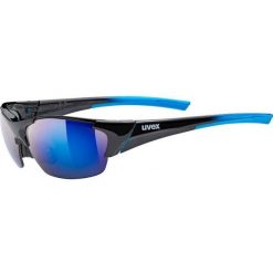 Okulary Uvex Blaze III Black Blue 2416 2021. Czarne okulary przeciwsłoneczne UVEX, bez wzorów, sportowe. Za 202.52 zł.