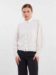 YAS Koszula 26030708 Biały Regular Fit. Białe koszule YAS, xl, bez wzorów, z bawełny, bez kołnierzyka, bez ramiączek. Za 179.99 zł.