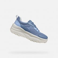 Buty GEOX D XTORS Niebieski. Niebieskie trekkingi Geox, z syntetyku, trekkingowe. Za 338.99 zł.