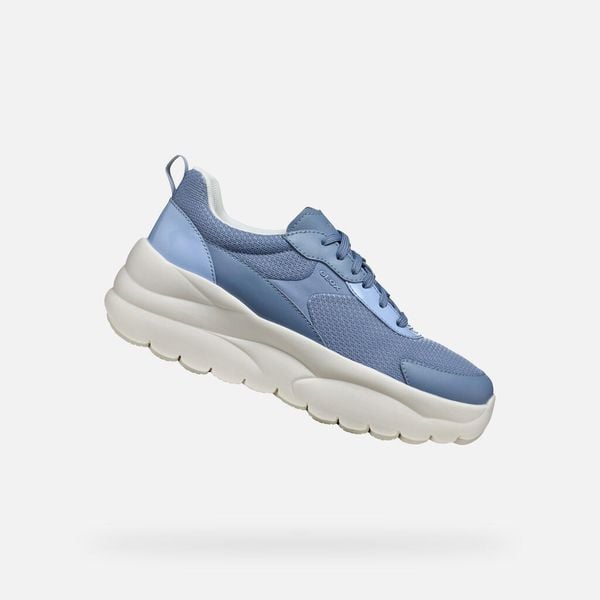 Buty GEOX D XTORS Niebieski. Niebieskie trekkingi Geox, z syntetyku, trekkingowe. Za 336.99 zł.