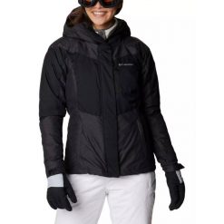 Kurtka narciarska damska Columbia Rosie Run Insulated Jacket. Czarne kurtki narciarskie Columbia, l, bez wzorów, bez kaptura, narciarskie. Za 999.00 zł.