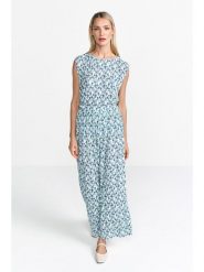 Rich & Royal Bluzka w kolorze niebiesko-białym rozmiar: XL. Niebieskie bluzki Rich & Royal, xl, bez wzorów, z bawełny, bez kołnierzyka, bez ramiączek. Za 109.52 zł.