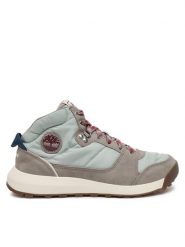 Timberland Trzewiki TB0A28DTEKC1 Szary. Szare botki Timberland, bez wzorów, z materiału, bez obcasa, na płaskiej podeszwie, bez zapięcia. Za 449.99 zł.