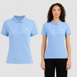 KOSZULKA DAMSKA POLO 4F BAWENIANA T-SHIRT Z KOŁNIERZYKIEM F0836. Niebieskie koszulki polo 4f, uniwersalny, bez wzorów, z bawełny, bez kołnierzyka, bez ramiączek. Za 89.99 zł.