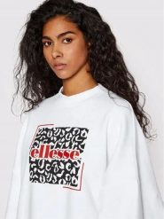 BLUZA DAMSKA ELLESSE NIEROZPINANA BEZ KAPTURA OVERSIZE BIAŁA KOLOR BIAŁY. Białe bluzy Ellesse, l, bez wzorów, z bawełny, bez kaptura. Za 143.99 zł.