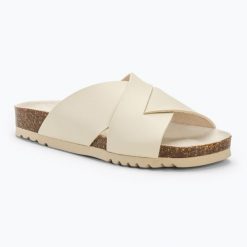 Klapki damskie Scholl Vivian Synleavb. Brązowe klapki Scholl, bez wzorów, bez obcasa. Za 159.99 zł.