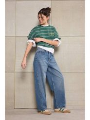 Trendyol Dżinsy - Baggy fit - w kolorze niebieskim rozmiar: 40. Niebieskie jeansy Trendyol, bez wzorów, z podwyższonym stanem. Za 104.99 zł.