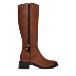 Kozaki MEXX. Brązowe kozaki Mexx, bez obcasa, na płaskiej podeszwie, bez zapięcia. Za 599.99 zł.