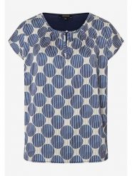 More & More Bluzka w kolorze beżowo-granatowym rozmiar: 44. Brązowe bluzki More & More, s, bez wzorów, z wiskozy, klasyczne, bez kołnierzyka, bez ramiączek. Za 60.99 zł.