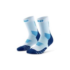 Damskie krótkie skarpety kompresyjne sportowe Core Run do połowy łydki CEP. Białe skarpety CEP, bez wzorów, z elastanu. Za 69.00 zł.