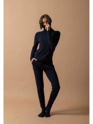 Perfect Cashmere Kaszmirowy golf w kolorze granatowym rozmiar: M. Niebieskie golfy Perfect Cashmere, m, bez wzorów, z kaszmiru, bez ramiączek. Za 413.99 zł.