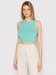 Reebok Top Classics Graphic HG1154 Zielony Slim Fit. Zielone topy Reebok, l, bez wzorów, z bawełny, bez kołnierzyka, bez ramiączek. Za 59.99 zł.