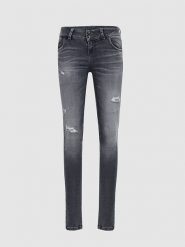 LTB Dżinsy "Molly M" - Slim fit - w kolorze antracytowym rozmiar: W30/L30. Czarne jeansy LTB, l, z aplikacjami. Za 123.25 zł.