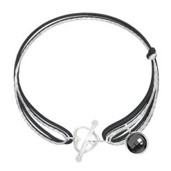 Bransoletka Negro posrebrzana. Czarne bransoletki Lilou, posrebrzane. Za 226.00 zł.