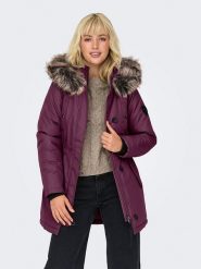 ONLY Parka w kolorze fioletowym rozmiar: L. Różowe parki Only, l, bez kaptura. Za 244.80 zł.
