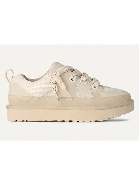 UGG Sneakersy "Lowmel" w kolorze kremowym rozmiar: 39. Brązowe trampki UGG, bez wzorów, ze skóry, bez zapięcia. Za 483.17 zł.