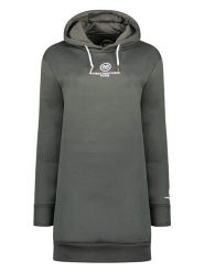 Maison Montaigne Sukienka dresowa "Gilongmai" w kolorze antracytowym rozmiar: S. Czarne sukienki Maison Montaigne, s, bez wzorów, z dresówki, bez kołnierzyka, bez ramiączek, mini. Za 78.99 zł.