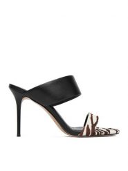 Eva Minge Klapki EO- MIRIAM-LT1916-1 Czarny. Czarne klapki Eva Minge, bez wzorów, ze skóry, bez obcasa. Za 429.99 zł.