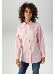 Aniston Koszula w kolorze jasnoróżowym rozmiar: 40. Różowe koszule Aniston, bez wzorów, z bawełny, bez kołnierzyka, bez ramiączek. Za 65.54 zł.