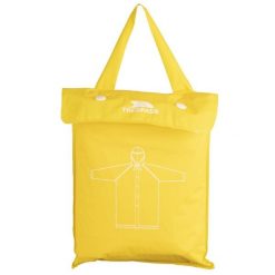 Trespass It May Rain – Żółty płaszcz przeciwdeszczowy unisex. Żółte płaszcze Trespass, na lato, bez wzorów, bez kaptura. Za 198.99 zł.