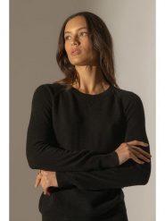 Perfect Cashmere Kaszmirowy sweter "Wilma" w kolorze czarnym rozmiar: M. Czarne swetry Perfect Cashmere, m, bez wzorów, z kaszmiru, bez ramiączek. Za 211.31 zł.