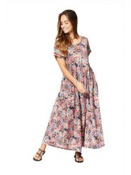 Aller Simplement Sukienka w kolorze granatowo-czerwonym rozmiar: 34/36. Niebieskie sukienki Aller Simplement, bez wzorów, klasyczne, bez kołnierzyka, bez ramiączek, maxi. Za 65.99 zł.