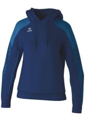 Bluza damska z kapturem Erima Evo Star. Niebieskie bluzy Erima, bez wzorów, z materiału, z kapturem. Za 239.20 zł.
