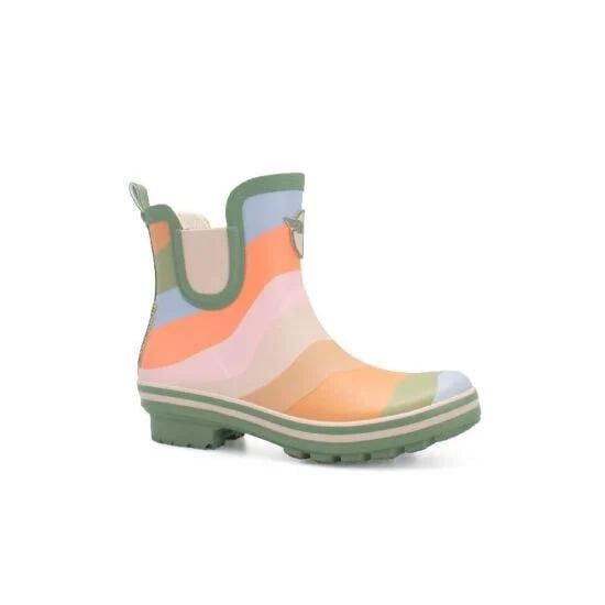 Krótkie kalosze Rouchette Feeling Meadow. Zielone kalosze Rouchette, bez wzorów, z materiału. Za 244.00 zł.