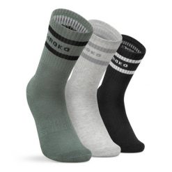 Skarpetki sportowe trójpak Fitness Siroko Sidekick Slate. Białe skarpety SIROKO, bez wzorów, z tkaniny. Za 84.00 zł.