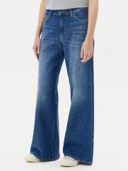 Guess Jeans Jeansy W5YA0O D0021 Niebieski Wide Leg. Niebieskie jeansy Guess Jeans, z aplikacjami. Za 399.99 zł.