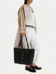 Beverly Hills Polo Club Torebka CEO-BHPC-C-025-09 Czarny. Czarne shopper Beverly Hills Polo Club, bez wzorów, z materiału, bez dodatków. Za 229.99 zł.