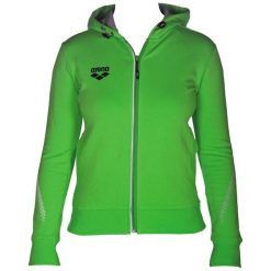 Bluza damska Arena Team Line Hooded Jacket z kapturem. Zielone bluzy Arena, xs, bez wzorów, z bawełny, z kapturem. Za 131.98 zł.