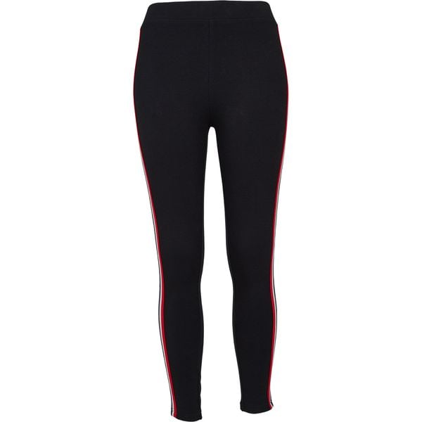 Legginsy damskie Urban Classics 3-tone tape. Czarne legginsy Urban Classics, m, bez wzorów. Za 149.50 zł.