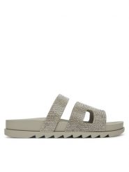 JENNY Klapki LC050429 Szary. Szare klapki Jenny, bez wzorów, z syntetyku, bez obcasa. Za 69.99 zł.