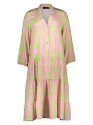 Miss goodlife Sukienka "Tiger" w kolorze jasnozielono-jasnoróżowym rozmiar: XS. Różowe sukienki miss goodlife, na co dzień, xs, bez wzorów, z wiskozy, bez kołnierzyka, bez ramiączek, midi, proste. Za 217.99 zł.