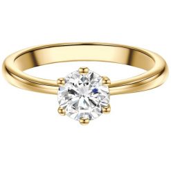 Trilani Pierscionek Solitaire aus Sterling Silber in Gelbgold mit Zirkonia Pierścionki 1 ct Damski. Białe pierścionki Trilani, z cyrkonią, pozłacane. Za 259.99 zł.