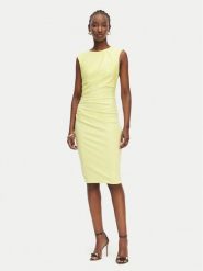 Rinascimento Sukienka koktajlowa CFC0127683003 Żółty jasny Slim Fit. Żółte sukienki Rinascimento, xl, bez wzorów, z syntetyku, wizytowe, bez kołnierzyka, bez ramiączek. Za 449.99 zł.
